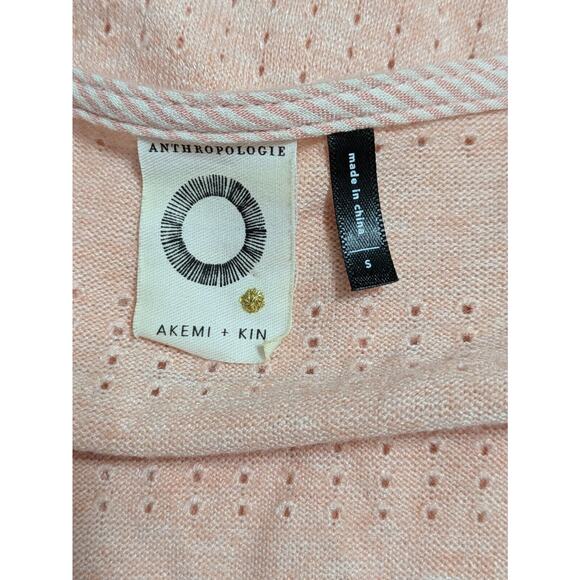 Anthropologie Top Pink Akemi Kin Sm Sylvie Pointelle Spring Easter Lightweight - Picture 4 of 9